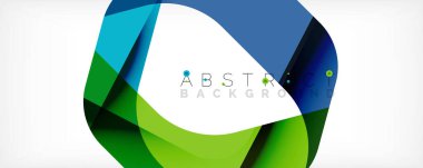 Asgari soyut arkaplan - beyaz üzerine gölge çizgileri ile örtüşen renk şekilleri. Duvar Kağıdı, Sancak, Arkaplan, İniş Sayfası için Vektör İllüstrasyonu