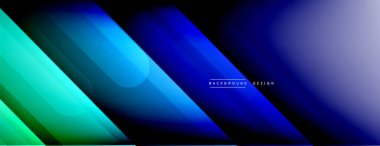 Dinamik çizgiler soyut arkaplan. Üç boyutlu gölge efektleri ve sıvı eğimleri. Modern çakışma biçimleri