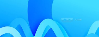 Gölge efektli dalga çizgisi olan soyut gradyan arkaplan. Geometrik bileşim. 3B gölge efektleri ve sıvı eğimleri