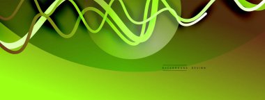 Gölge efektli dalga çizgisi olan soyut gradyan arkaplan. Geometrik bileşim. 3B gölge efektleri ve sıvı eğimleri