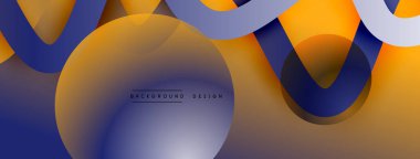 Gölge efektli dalga çizgisi olan soyut gradyan arkaplan. Geometrik bileşim. 3B gölge efektleri ve sıvı eğimleri