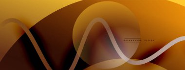 Gölge efektli dalga çizgisi olan soyut gradyan arkaplan. Geometrik bileşim. 3B gölge efektleri ve sıvı eğimleri