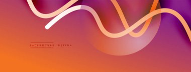 Gölge efektli dalga çizgisi olan soyut gradyan arkaplan. Geometrik bileşim. 3B gölge efektleri ve sıvı eğimleri