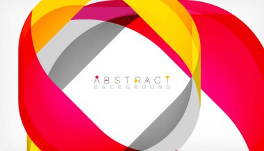 Üst üste binen dalgalarla soyut kare şekil, minimum geometrik arkaplan. Duvar Kağıdı, Sancak, Arkaplan, İniş Sayfası için Vektör İllüstrasyonu