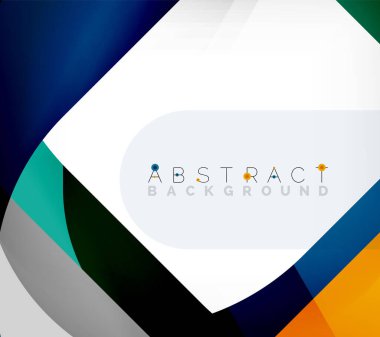 Üst üste binen dalgalarla soyut kare şekil, minimum geometrik arkaplan. Duvar Kağıdı, Sancak, Arkaplan, İniş Sayfası için Vektör İllüstrasyonu