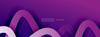 Gölge efektli dalga çizgisi olan soyut gradyan arkaplan. Geometrik bileşim. 3B gölge efektleri ve sıvı eğimleri