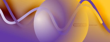 Gölge efektli dalga çizgisi olan soyut gradyan arkaplan. Geometrik bileşim. 3B gölge efektleri ve sıvı eğimleri