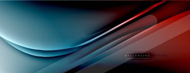 Soyut arkaplan - çizgiler ışık ve gölgelerle oluşturuldu. Teknoloji ya da iş dijital şablonu. Dinamik arkaplan ile basit akışkan renk gradyanı