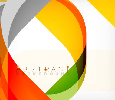 Üst üste binen dalgalarla soyut kare şekil, minimum geometrik arkaplan. Duvar Kağıdı, Sancak, Arkaplan, İniş Sayfası için Vektör İllüstrasyonu