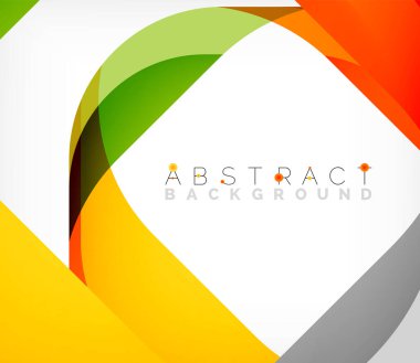 Üst üste binen dalgalarla soyut kare şekil, minimum geometrik arkaplan. Duvar Kağıdı, Sancak, Arkaplan, İniş Sayfası için Vektör İllüstrasyonu