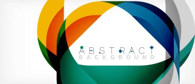 Üst üste binen dalgalarla soyut kare şekil, minimum geometrik arkaplan. Duvar Kağıdı, Sancak, Arkaplan, İniş Sayfası için Vektör İllüstrasyonu