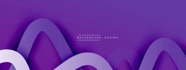 Gölge efektli dalga çizgisi olan soyut gradyan arkaplan. Geometrik bileşim. 3B gölge efektleri ve sıvı eğimleri