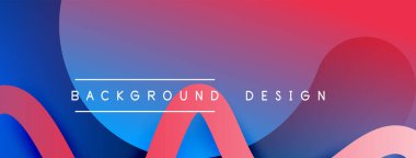 Gölge efektli dalga çizgisi olan soyut gradyan arkaplan. Geometrik bileşim. 3B gölge efektleri ve sıvı eğimleri