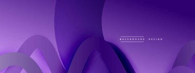 Gölge efektli dalga çizgisi olan soyut gradyan arkaplan. Geometrik bileşim. 3B gölge efektleri ve sıvı eğimleri