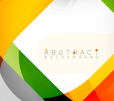 Üst üste binen dalgalarla soyut kare şekil, minimum geometrik arkaplan. Duvar Kağıdı, Sancak, Arkaplan, İniş Sayfası için Vektör İllüstrasyonu