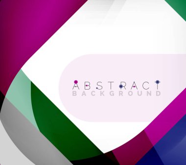 Üst üste binen dalgalarla soyut kare şekil, minimum geometrik arkaplan. Duvar Kağıdı, Sancak, Arkaplan, İniş Sayfası için Vektör İllüstrasyonu