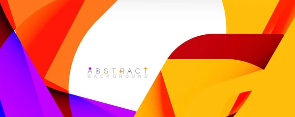 Fundo abstrato geométrico - formas abstratas multicoloridas no branco. Ilustração vetorial para papel de parede, bandeira, fundo, página de desembarque —  Vetores de Stock