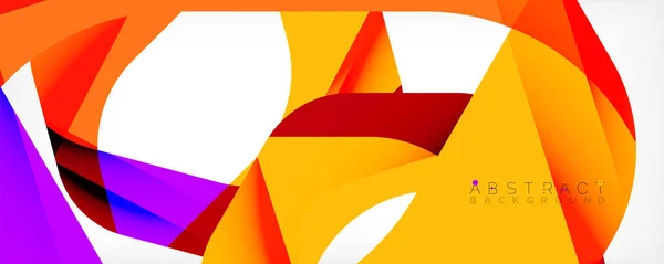 Geometrische abstracte achtergrond - veelkleurige abstracte vormen op wit. Vector Illustratie voor Behang, Banner, Achtergrond, Landingspagina — Stockvector