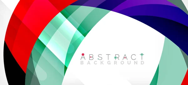 Geometric abstract background. Circle created with overlapping color shapes. Vector Illustration For Wallpaper, Banner, Background, Landing Page — Stock Vector