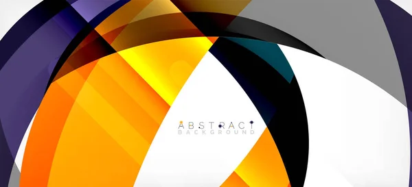 Geometrische abstracte achtergrond. Cirkel gemaakt met overlappende kleurvormen. Vector Illustratie voor Behang, Banner, Achtergrond, Landingspagina — Stockvector