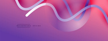 Gölge efektli dalga çizgisi olan soyut gradyan arkaplan. Geometrik bileşim. 3B gölge efektleri ve sıvı eğimleri