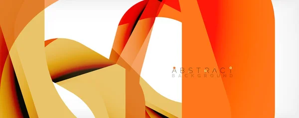 幾何学的抽象的背景-白の上に多色の抽象的な形状。ベクトルイラスト｜壁紙、バナー、背景、ランディングページ — ストックベクタ