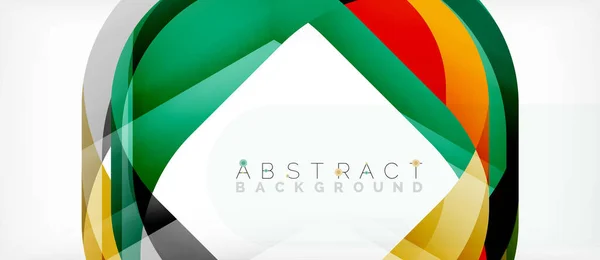 Abstrakte quadratische Form mit sich überlappenden Wellen, minimaler geometrischer Hintergrund. Vektor-Illustration für Tapete, Banner, Hintergrund, Landing Page — Stockvektor