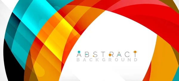 Geometric abstract background. Circle created with overlapping color shapes. Vector Illustration For Wallpaper, Banner, Background, Landing Page — Stock Vector