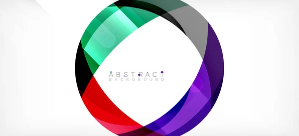 Color circle shapes, minimal geometric background. Trendy dynamic composition. Vector Illustration For Wallpaper, Banner, Background, Landing Page — Stock vektor