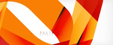 Geometrik soyut arkaplan - beyaz üzerine çok renkli soyut şekiller. Duvar Kağıdı, Sancak, Arkaplan, İniş Sayfası için Vektör İllüstrasyonu