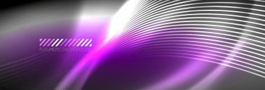 Neon dinamik ışınlar vektör soyut duvar kağıdı arka planı. Duvar kağıdı arkaplanı, iş ve teknoloji sunumları için tasarım şablonları, İnternet posterleri veya web broşürü kapakları