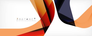 Asgari soyut arkaplan - beyaz üzerine gölge çizgileri ile örtüşen renk şekilleri. Duvar Kağıdı, Sancak, Arkaplan, İniş Sayfası için Vektör İllüstrasyonu