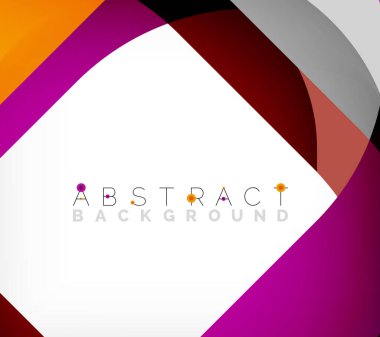 Üst üste binen dalgalarla soyut kare şekil, minimum geometrik arkaplan. Duvar Kağıdı, Sancak, Arkaplan, İniş Sayfası için Vektör İllüstrasyonu