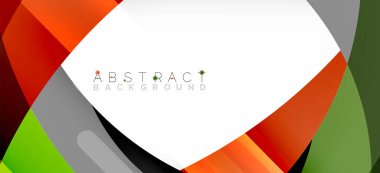 Color circle shapes, minimal geometric background. Trendy dynamic composition. Vector Illustration For Wallpaper, Banner, Background, Landing Page