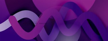 Gölge efektli dalga çizgisi olan soyut gradyan arkaplan. Geometrik bileşim. 3B gölge efektleri ve sıvı eğimleri