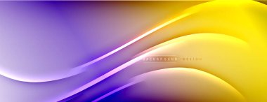 Soyut arkaplan - çizgiler ışık ve gölgelerle oluşturuldu. Teknoloji ya da iş dijital şablonu. Dinamik arkaplan ile basit akışkan renk gradyanı