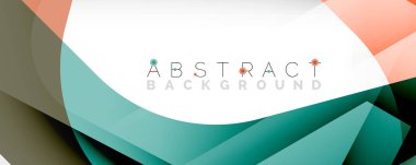 Asgari soyut arkaplan - beyaz üzerine gölge çizgileri ile örtüşen renk şekilleri. Duvar Kağıdı, Sancak, Arkaplan, İniş Sayfası için Vektör İllüstrasyonu