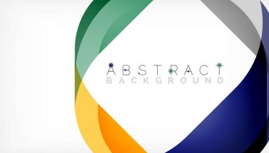 Üst üste binen dalgalarla soyut kare şekil, minimum geometrik arkaplan. Duvar Kağıdı, Sancak, Arkaplan, İniş Sayfası için Vektör İllüstrasyonu