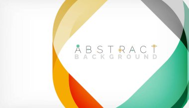 Üst üste binen dalgalarla soyut kare şekil, minimum geometrik arkaplan. Duvar Kağıdı, Sancak, Arkaplan, İniş Sayfası için Vektör İllüstrasyonu