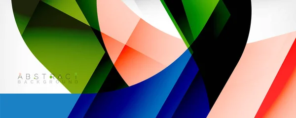 Minimaler abstrakter Hintergrund - farblich überlappende Formen auf Weiß mit Schattenlinien. Vektor-Illustration für Tapete, Banner, Hintergrund, Landing Page — Stockvektor