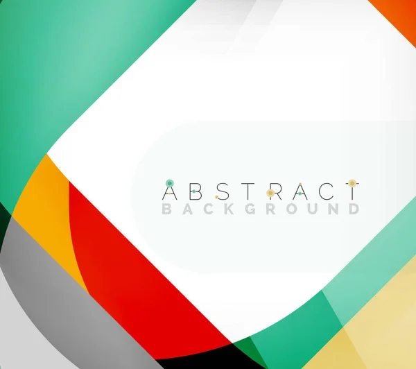 Abstract vierkante vorm met overlappende golven, minimale geometrische achtergrond. Vector Illustratie voor Behang, Banner, Achtergrond, Landingspagina — Stockvector