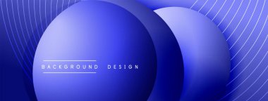 Gölgeli gradyan daireler. Vektör tekno soyut arka plan. Modern üstüste bindirme formları duvar kağıdı arkaplanı, tasarım şablonu