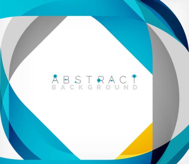 Üst üste binen dalgalarla soyut kare şekil, minimum geometrik arkaplan. Duvar Kağıdı, Sancak, Arkaplan, İniş Sayfası için Vektör İllüstrasyonu