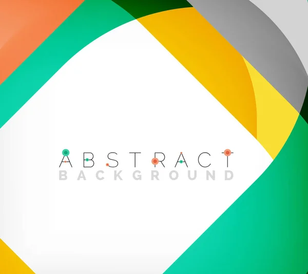 Abstract vierkante vorm met overlappende golven, minimale geometrische achtergrond. Vector Illustratie voor Behang, Banner, Achtergrond, Landingspagina — Stockvector