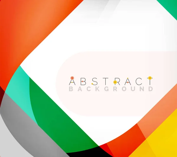 Abstract vierkante vorm met overlappende golven, minimale geometrische achtergrond. Vector Illustratie voor Behang, Banner, Achtergrond, Landingspagina — Stockvector