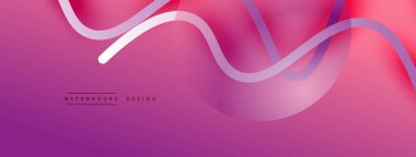 Gölge efektli dalga çizgisi olan soyut gradyan arkaplan. Geometrik bileşim. 3B gölge efektleri ve sıvı eğimleri