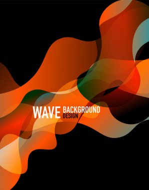 Dikey akışkan eğimli dalga soyut arkaplanı. Karanlıkta parlak renk dalgaları. Duvar Kağıdı, Sancak, Arkaplan, İniş Sayfası için Vektör İllüstrasyonu