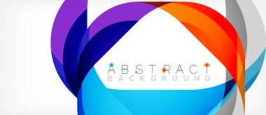 Üst üste binen dalgalarla soyut kare şekil, minimum geometrik arkaplan. Duvar Kağıdı, Sancak, Arkaplan, İniş Sayfası için Vektör İllüstrasyonu