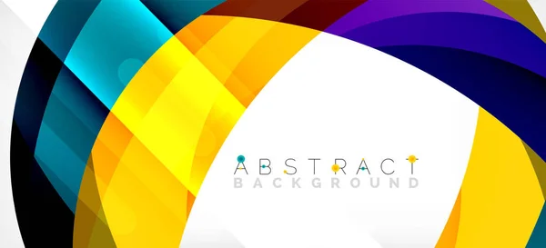 Geometric abstract background. Circle created with overlapping color shapes. Vector Illustration For Wallpaper, Banner, Background, Landing Page — Stock Vector