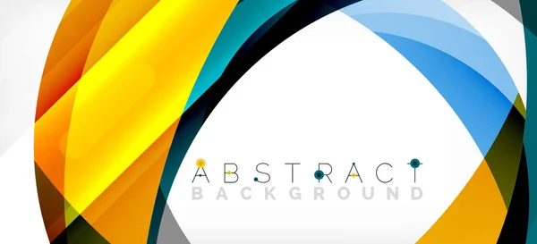 Geometrische abstracte achtergrond. Cirkel gemaakt met overlappende kleurvormen. Vector Illustratie voor Behang, Banner, Achtergrond, Landingspagina — Stockvector